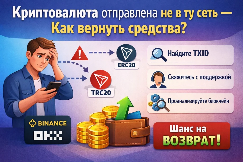 криптовалюта отправлена не в ту сеть как вернуть